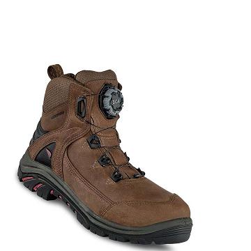 Red Wing Tradeswoman 6-inch Waterproof CSA Safety Toe Women's Work Boots Brown | ZA 174XYU